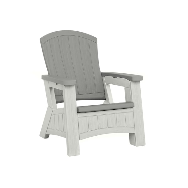 Elements Adirondack Chair with Storage and Two-Tone Dove Gray and Ice Cube collection